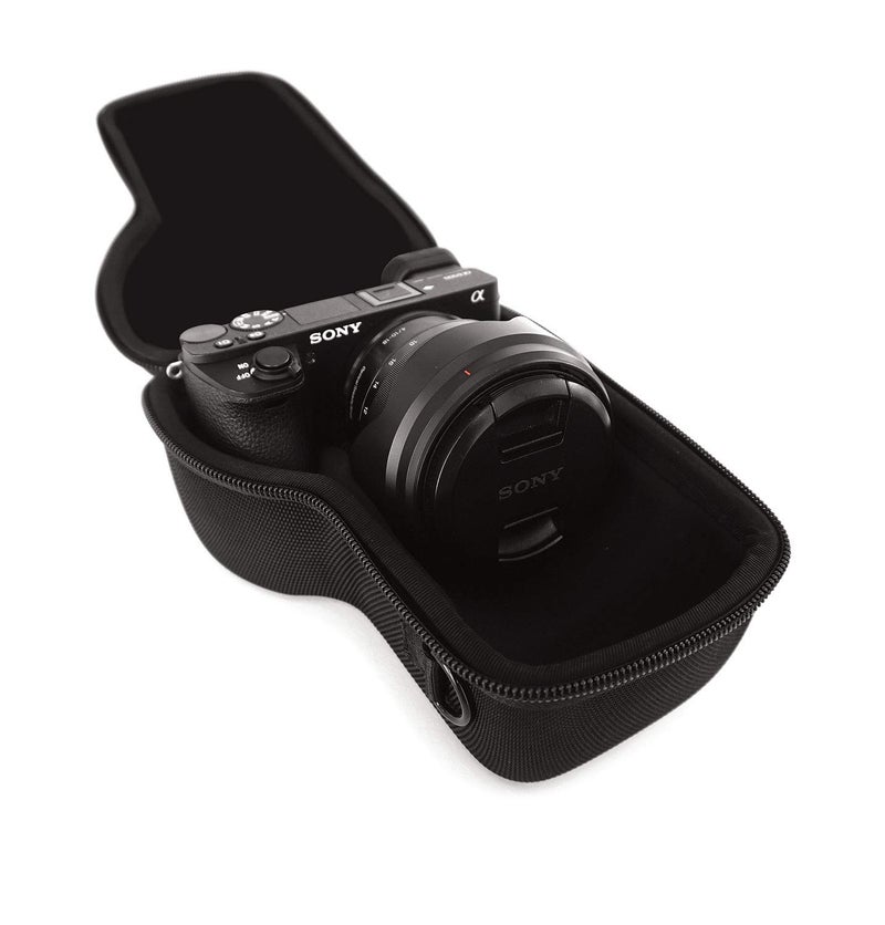 GoScope حافظة GOSCOPE ALPHA GO - حافظة صلبة مدمجة متوافقة مع كاميرات SONY ALPHA a5100، a6000، a6100، a6300، a6400، a6500، a6600، a7c، ZV-E10، جسم الكاميرا مع أحجام العدسات 10mm-105mm [تناسب الكاميرا والعدسة] - Image 2